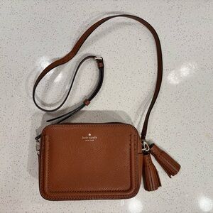 Kate Spade Tan Crossbody Bag with Tassels